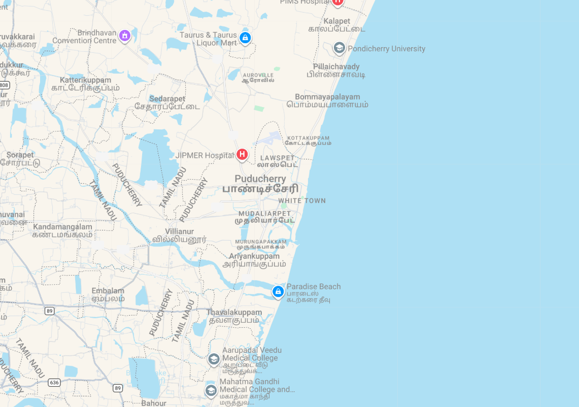 Map of Puducherry
